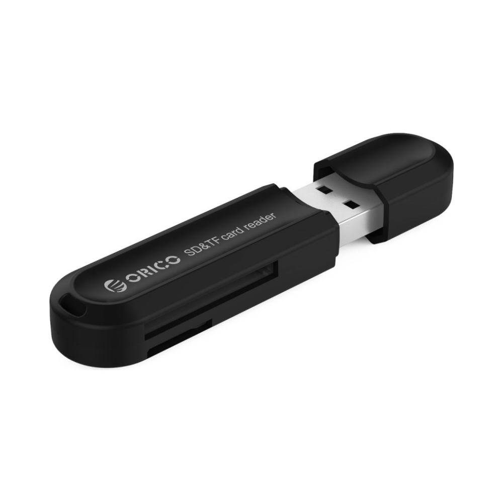 A large main feature product image of ORICO USB3.0 TF/SD Card Reader Black