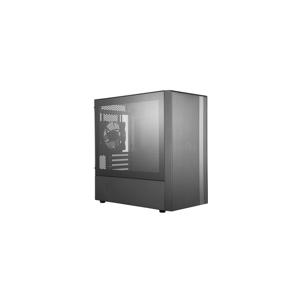 A large main feature product image of Cooler Master MasterBox NR400 TG Micro Tower Case (Black)