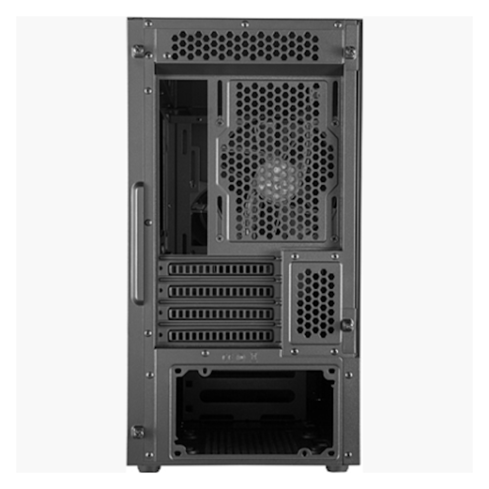 A large main feature product image of Cooler Master MasterBox NR400 Tempered Glass mATX Case - Black
