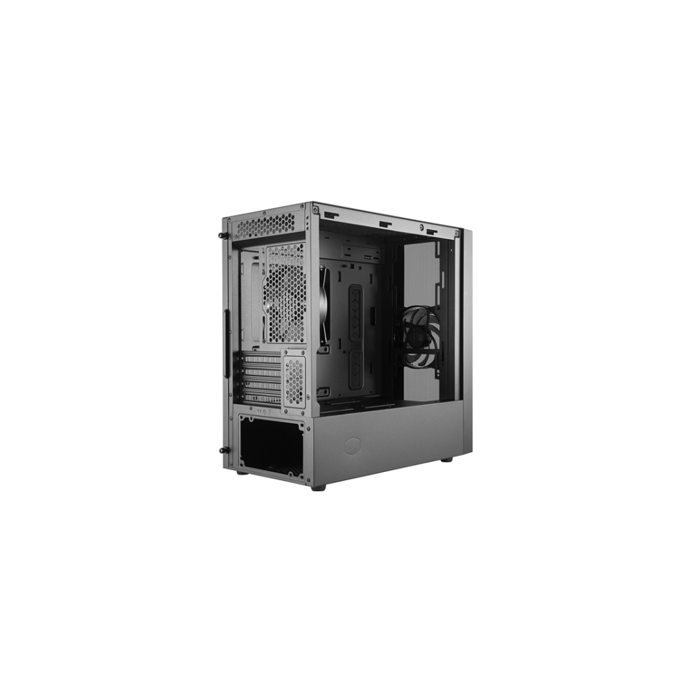 A large main feature product image of Cooler Master MasterBox NR400 TG Micro Tower Case (Black)