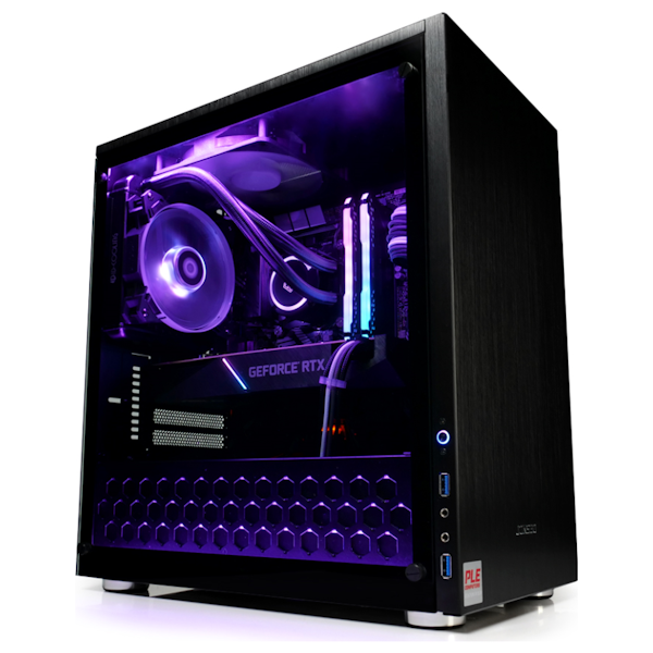 A large main feature product image of PLE Night Shade Custom Built Home PC