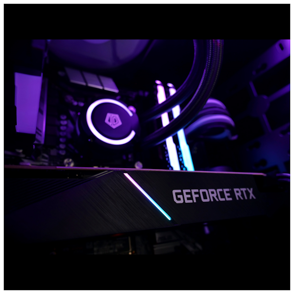 A large main feature product image of PLE Night Shade Custom Built Home PC