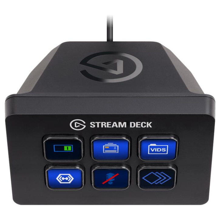 A large main feature product image of Elgato Stream Deck Mini