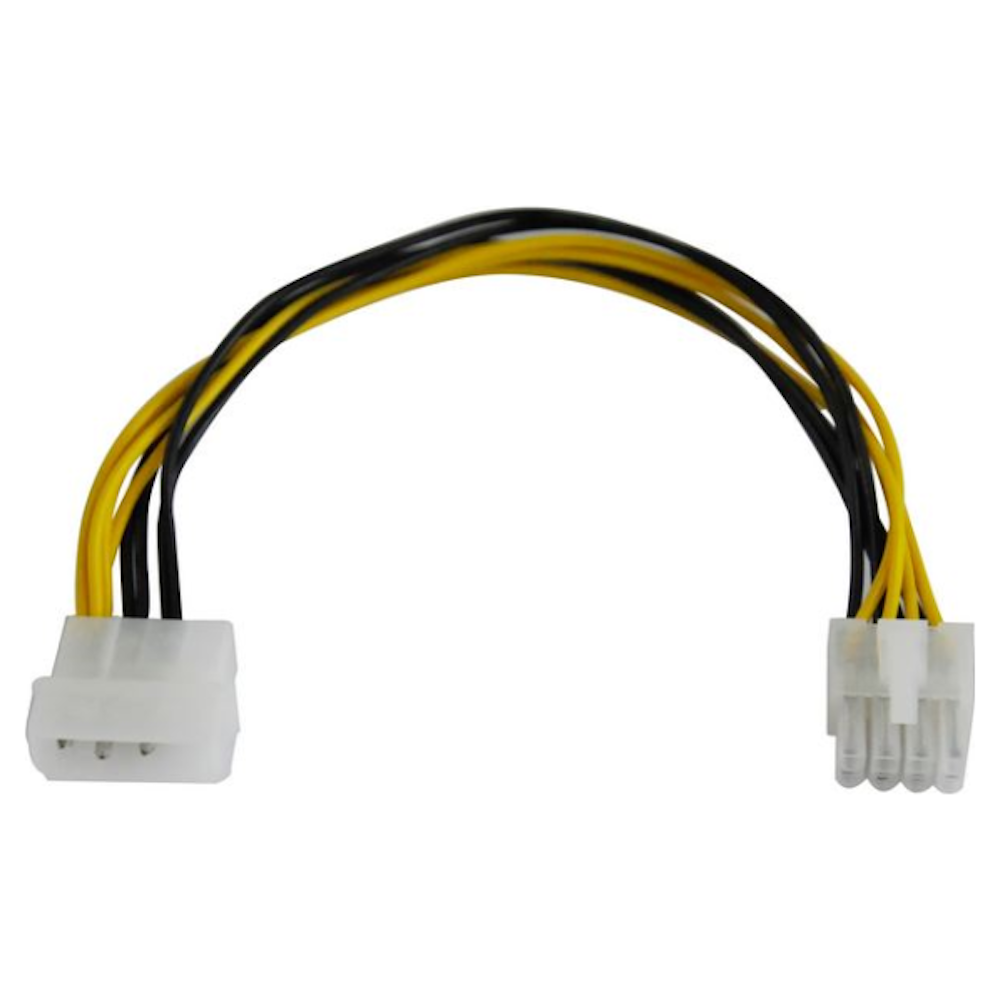 A large main feature product image of Astrotek Molex to 8-Pin EPS 12V Motherboard PSU Adapter Cable 20cm