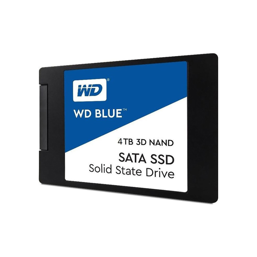 A large main feature product image of WD Blue SA510 SATA III 2.5" SSD - 4TB