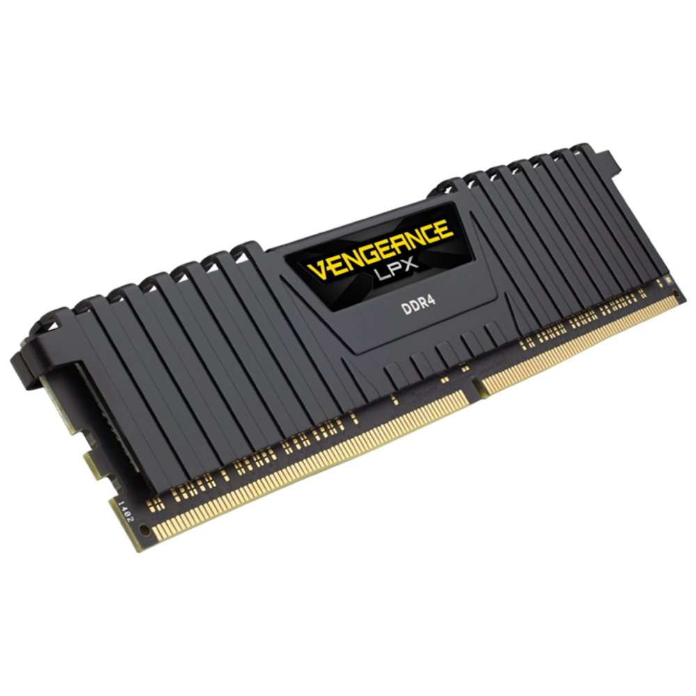 A large main feature product image of Corsair 8GB Single (1x8GB) DDR4 Vengeance LPX C16 2666MHz - Black