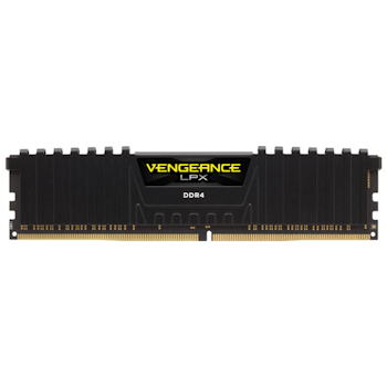 Product image of Corsair 8GB Single (1x8GB) DDR4 Vengeance LPX C16 2666MHz - Black - Click for product page of Corsair 8GB Single (1x8GB) DDR4 Vengeance LPX C16 2666MHz - Black