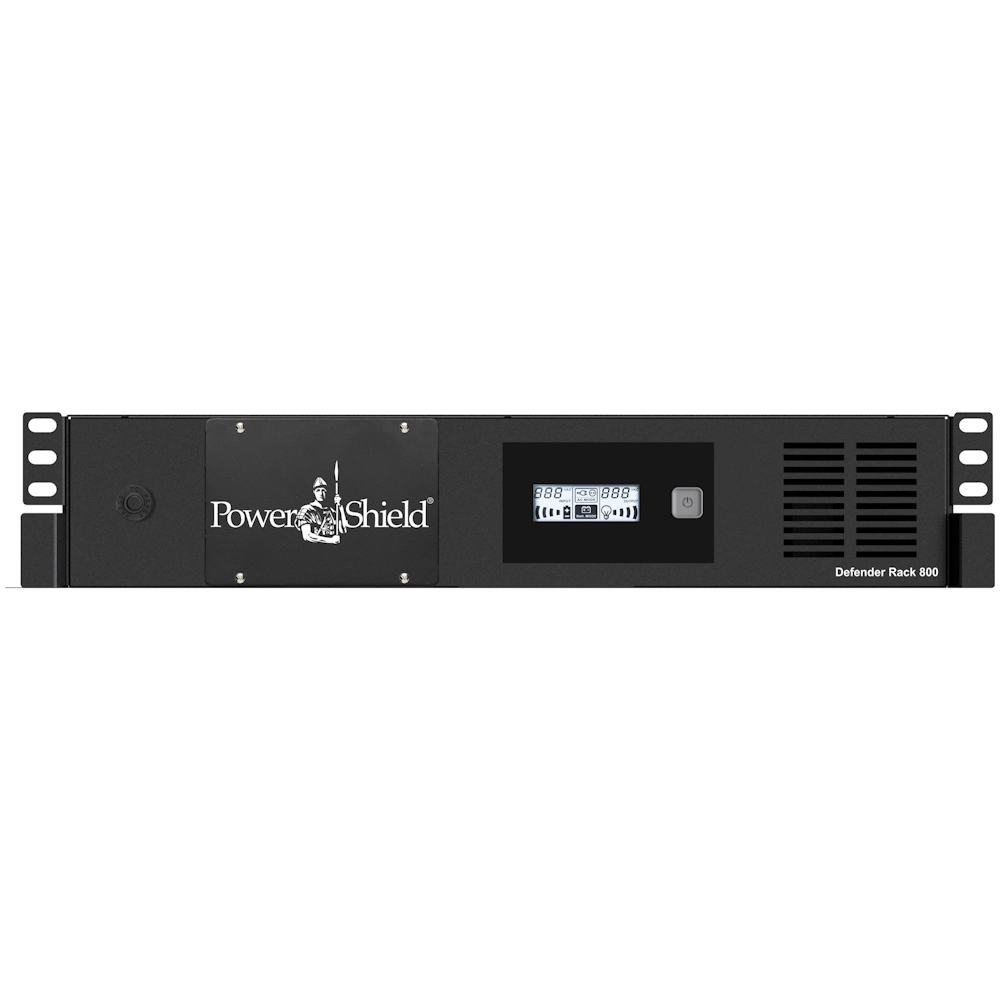 A large main feature product image of PowerShield Defender Rack 800VA UPS