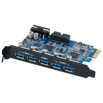 Product image of ORICO USB3.0 5 Port + Internal Header PCIe Expansion Card - Click for product page of ORICO USB3.0 5 Port + Internal Header PCIe Expansion Card