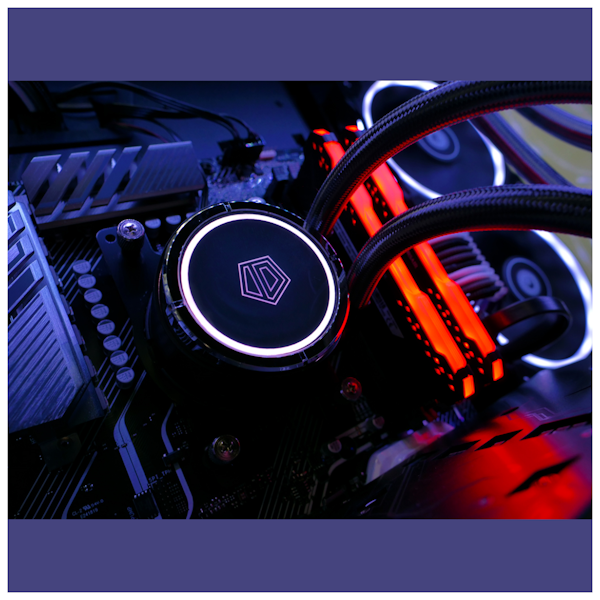 A large main feature product image of PLE Super RTX 3070 Custom Built Gaming PC