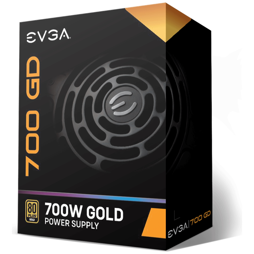 A large main feature product image of EVGA 700 GD 700W Gold ATX PSU