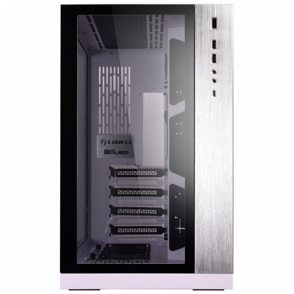 A large main feature product image of Lian Li O11 Dynamic Mid Tower Case - White