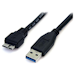 A product image of Startech 1.5ft USB 3.0 Micro B Cable - A to Micro B - Black