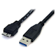 A small tile product image of Startech 1.5ft USB 3.0 Micro B Cable - A to Micro B - Black