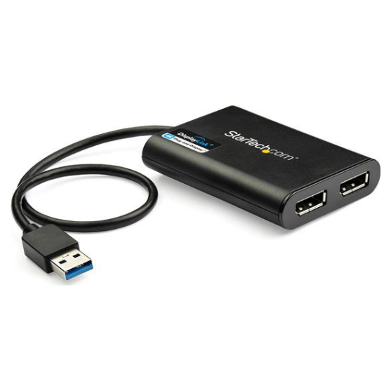Startech USB to Dual DisplayPort Adapter - 4K 60Hz - USB 3.0