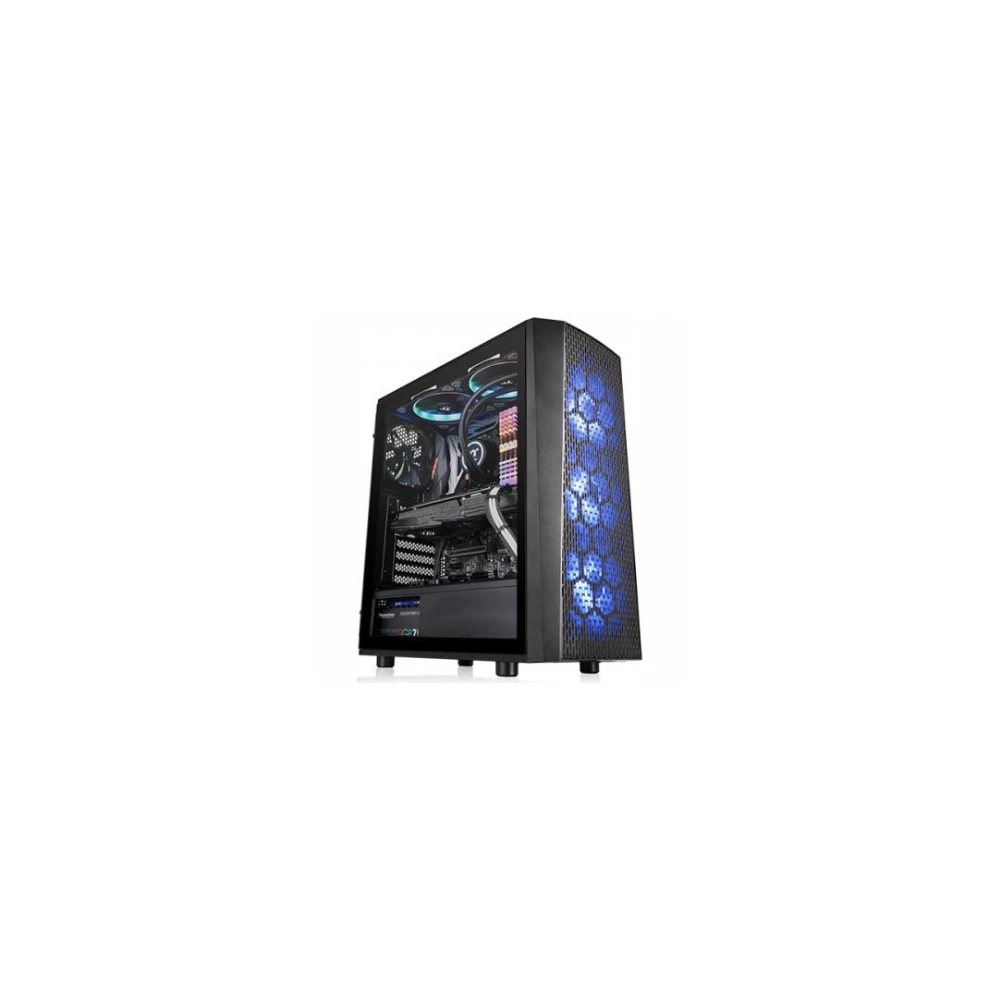 A large main feature product image of Thermaltake Versa J24 Tempered Glass RGB Mid Tower Case