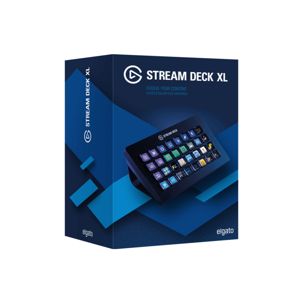 A large main feature product image of Elgato Stream Deck XL