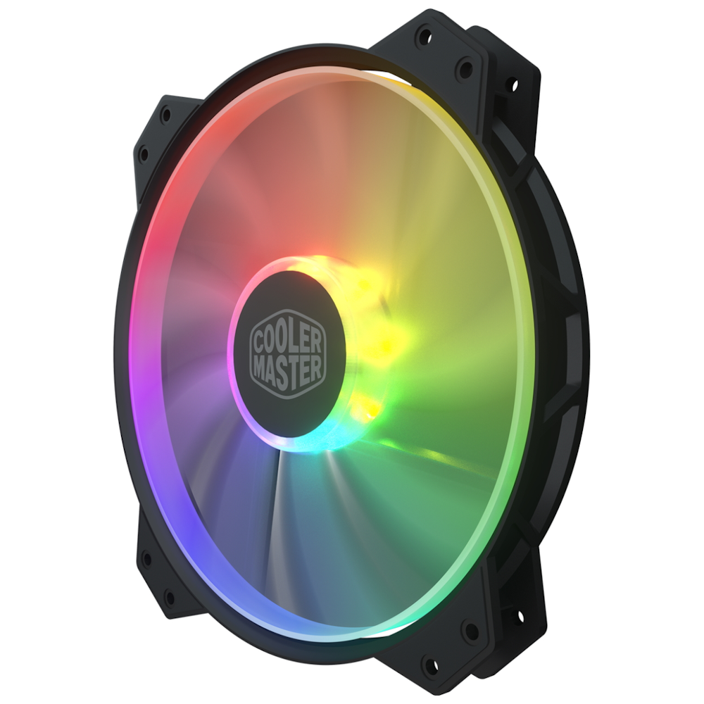 A large main feature product image of Cooler Master MasterFan MF200R 200mm Addressable RGB Fan