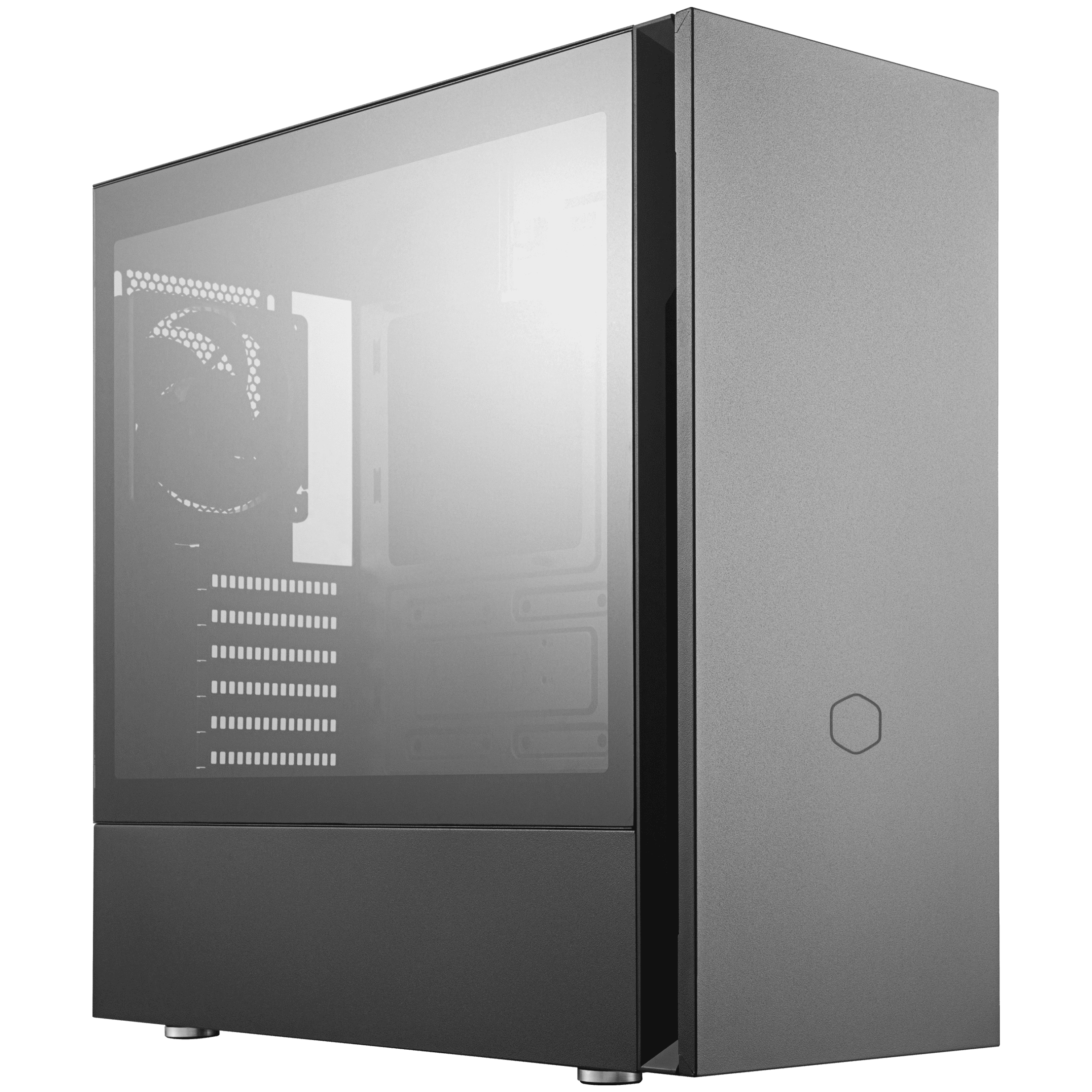 A large main feature product image of Cooler Master Silencio S600 TG Mid Tower Case (Black)