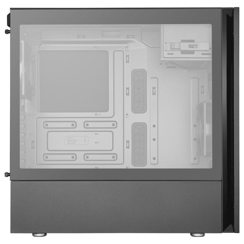 A large main feature product image of Cooler Master Silencio S600 TG Mid Tower Case (Black)