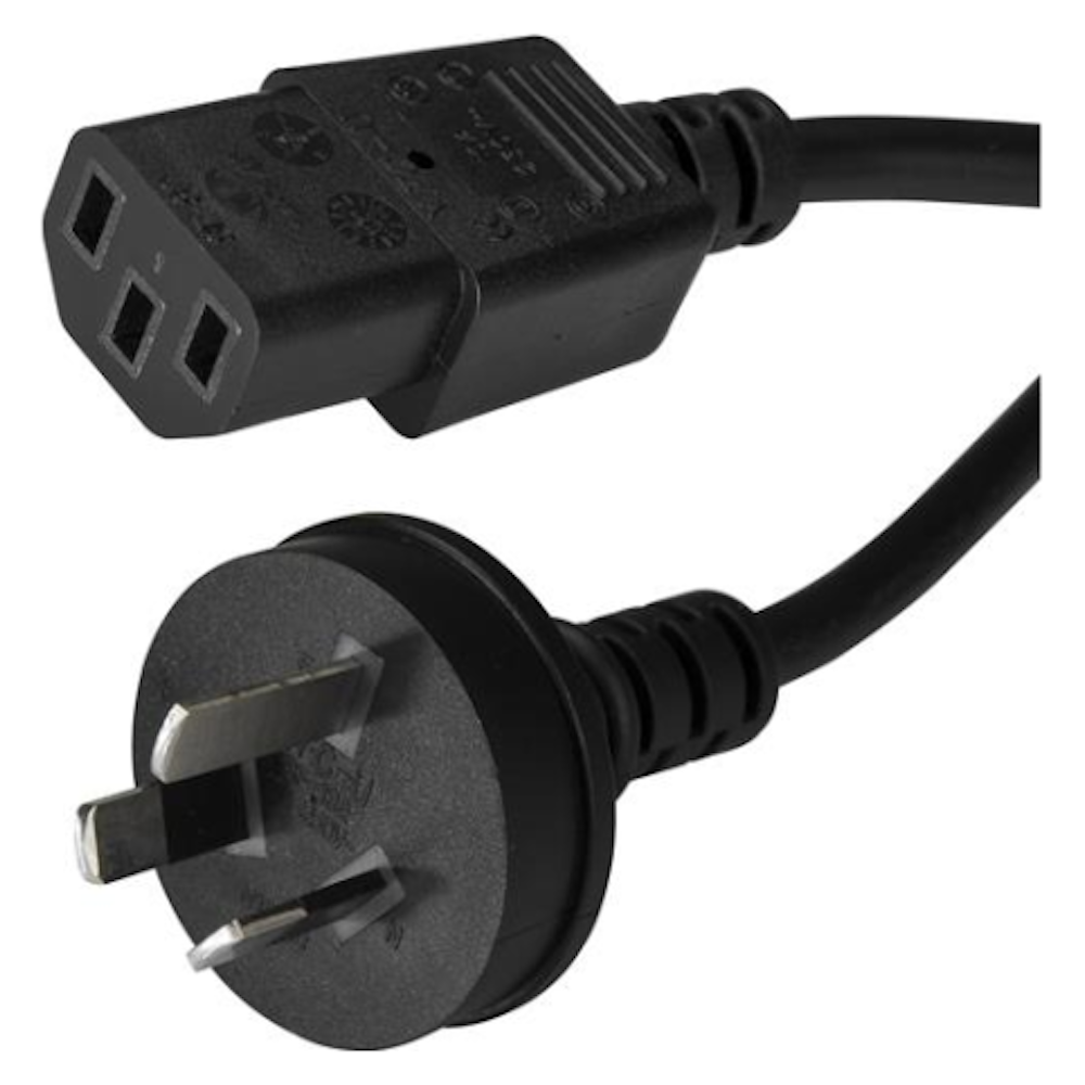 A large main feature product image of Startech 1m 3 ft Power Supply Cord - AS/NZS 3112 to C13