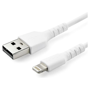 Product image of Startech 6.6 ft USB to Lightning Cable - Apple MFi Certified - White - Click for product page of Startech 6.6 ft USB to Lightning Cable - Apple MFi Certified - White