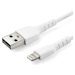 A product image of Startech 6.6 ft USB to Lightning Cable - Apple MFi Certified - White