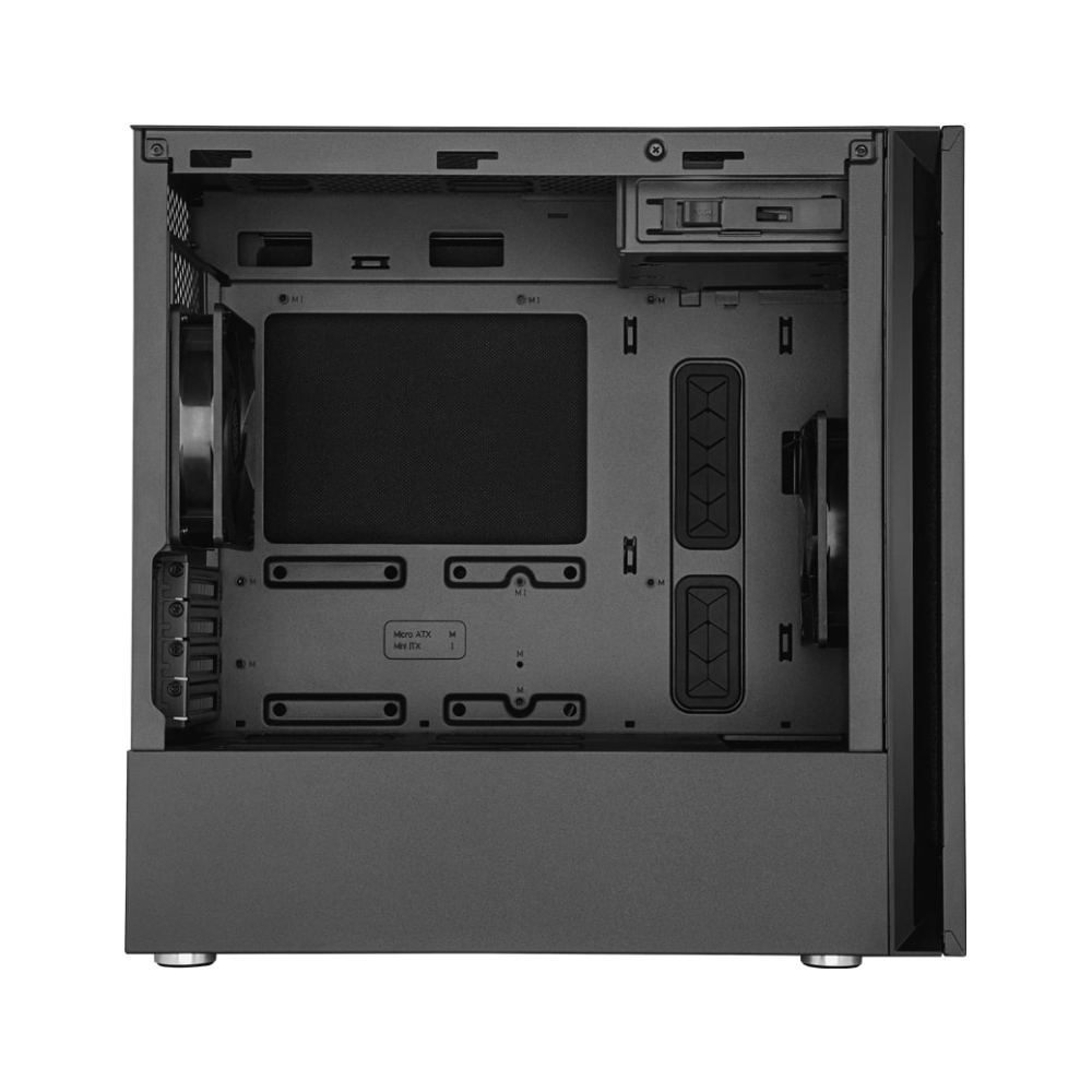 A large main feature product image of Cooler Master Silencio S400 TG Micro Tower Case - Black