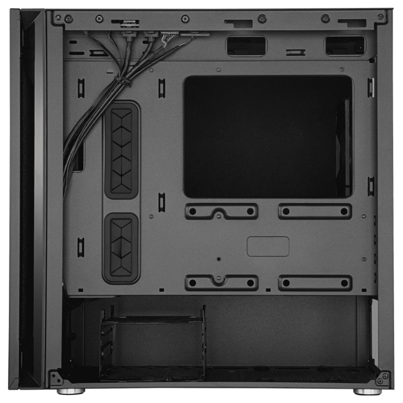 A large main feature product image of Cooler Master Silencio S400 TG Micro Tower Case (Black)