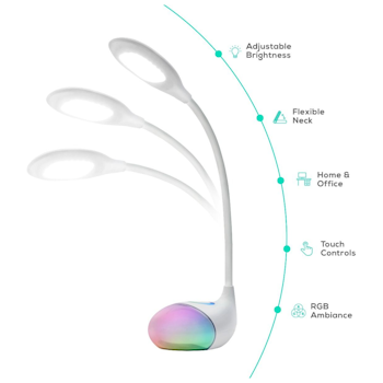 Product image of mBeat ACTIVIVA LED Desk Lamp With RGB Colour Changing Edge Light - Click for product page of mBeat ACTIVIVA LED Desk Lamp With RGB Colour Changing Edge Light