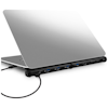 A product image of mBeat M-Sleek Multifunction USB Hub Docking Station - Black