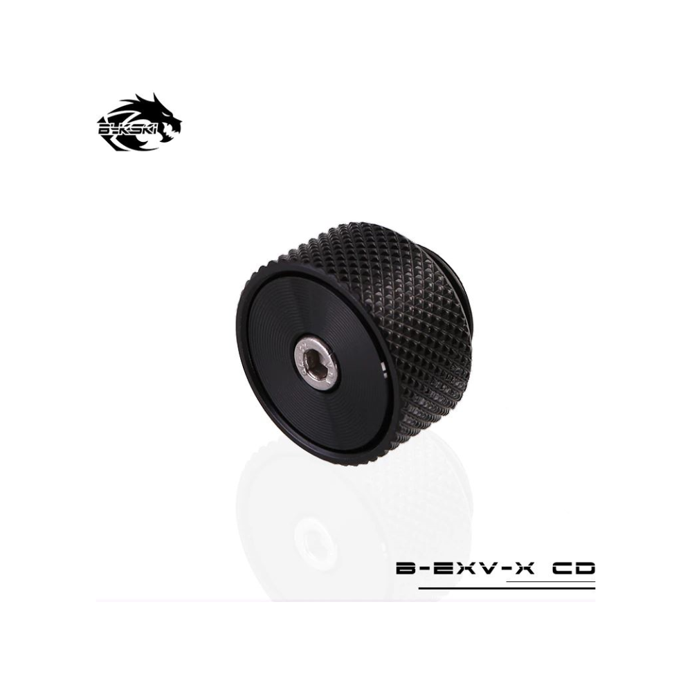 A large main feature product image of Bykski G1/4 Texture Manual Exhaust Valve - Black