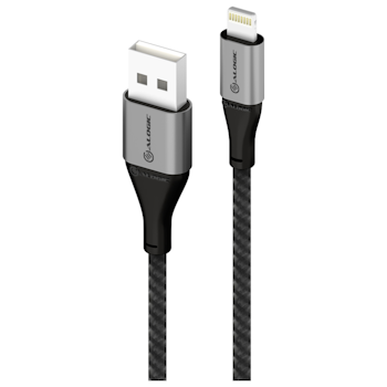 Product image of ALOGIC Super Ultra USB-A to Lightning Cable – 1.5m - Space Grey - Click for product page of ALOGIC Super Ultra USB-A to Lightning Cable – 1.5m - Space Grey