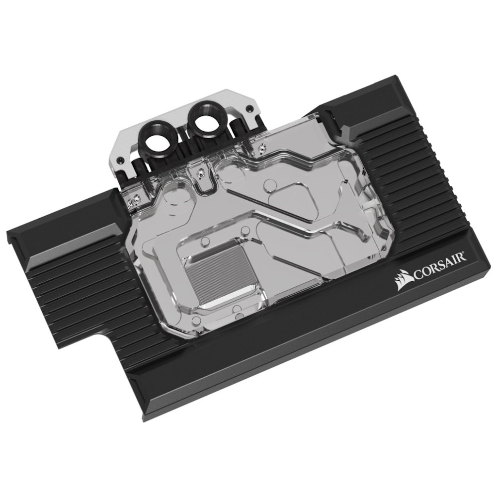 A large main feature product image of Corsair Hydro X Series XG7 RGB (2070 FE) GPU Waterblock