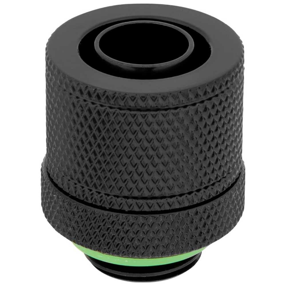 A large main feature product image of Corsair Hydro X Series XF Compression 10/13mm (3/8” / 1/2”) ID/OD Fitting Four Pack — Black