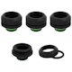 A small tile product image of Corsair Hydro X Series XF Hardline 14mm OD Fitting Four Pack — Black