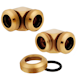 A small tile product image of Corsair Hydro X Series XF Hardline 90° 12mm OD Fitting Twin Pack — Gold