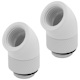 A small tile product image of Corsair Hydro X Series 45° Rotary Adapter Twin Pack — White