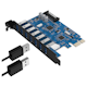 A small tile product image of ORICO USB3.0 7 Port PCIe Expansion Card