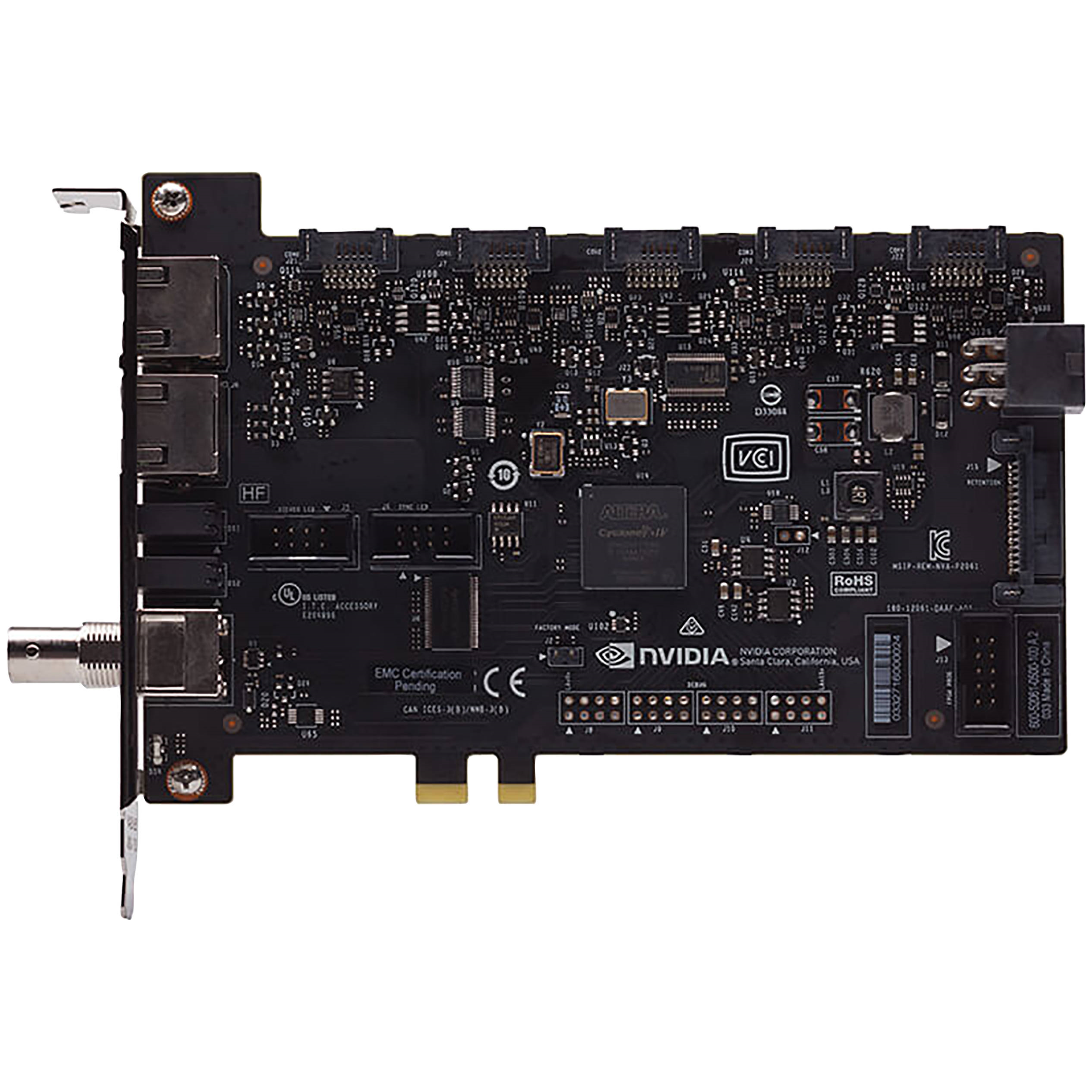 A large main feature product image of NVIDIA Quadro Sync II Board