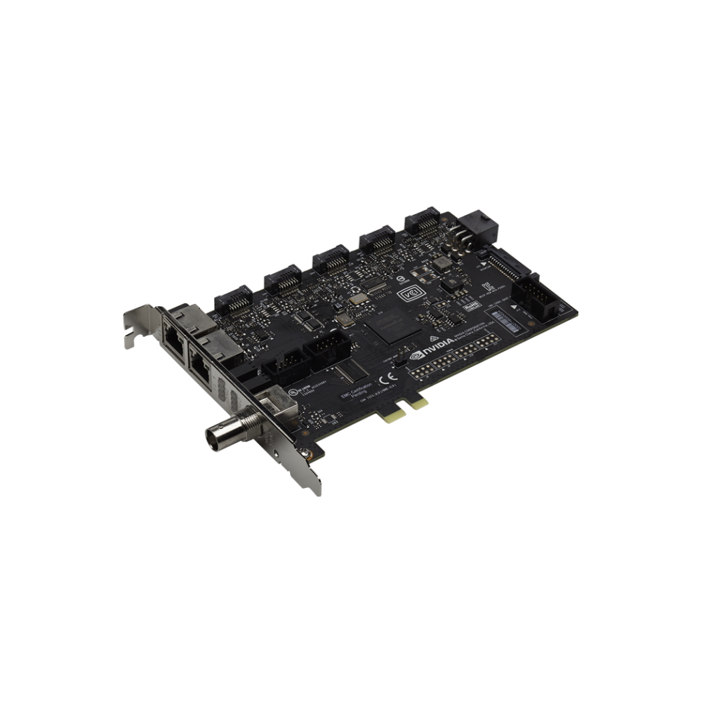 A large main feature product image of NVIDIA Quadro Sync II Board