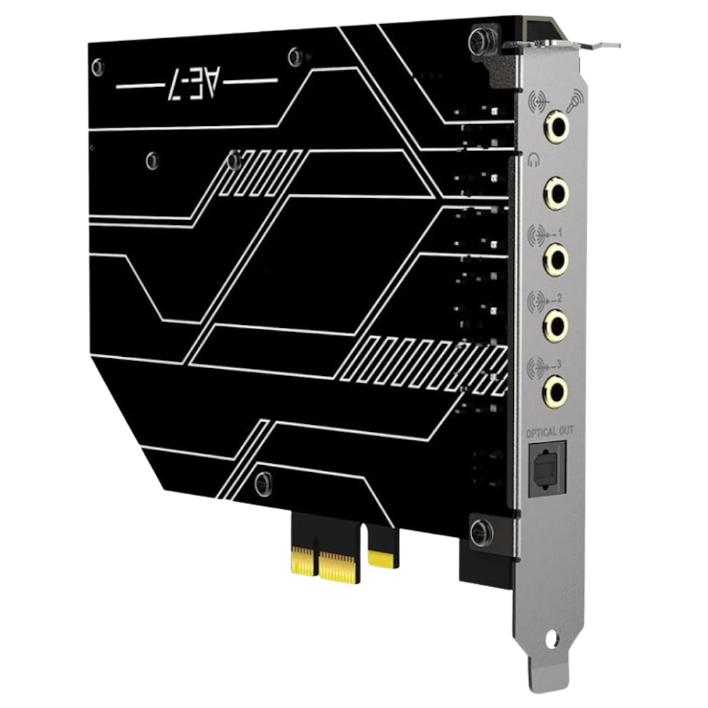 A large main feature product image of Creative Sound Blaster AE-7 Hi-Res PCI-e Dac and Amp Sound Card