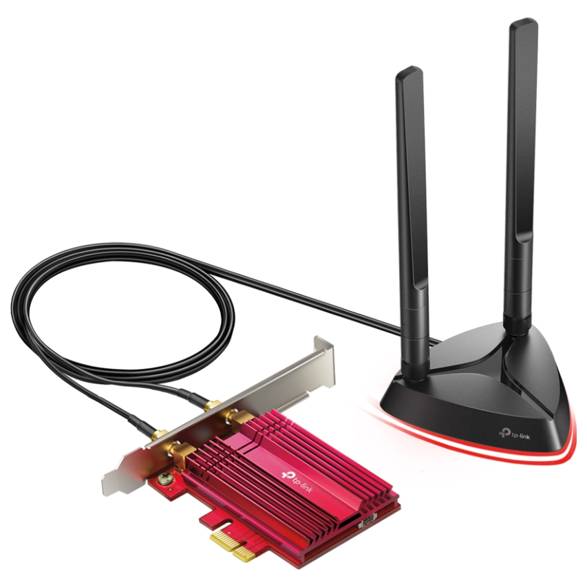 A large main feature product image of TP-Link Archer TX3000E - AX3000 Wi-Fi 6 Bluetooth 5.2 PCIe Adapter