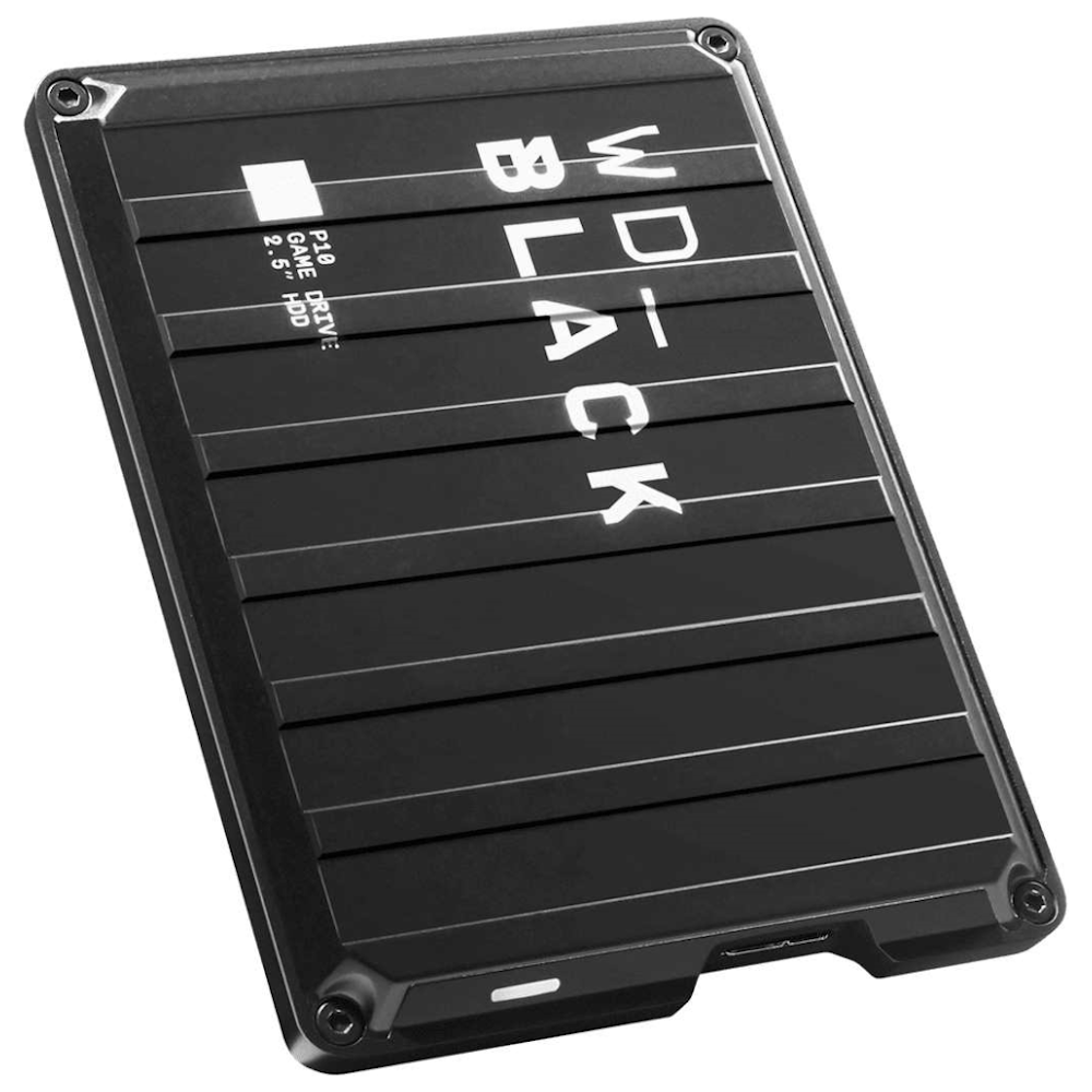 A large main feature product image of WD_BLACK P10 2TB Portable Hard Drive