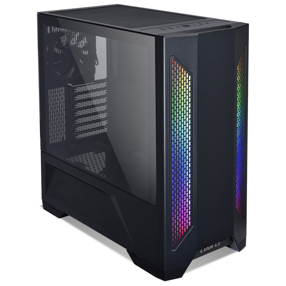 A large main feature product image of Lian-Li LANCOOL II Black Mid Tower Case w/Tempered Glass Side Panel