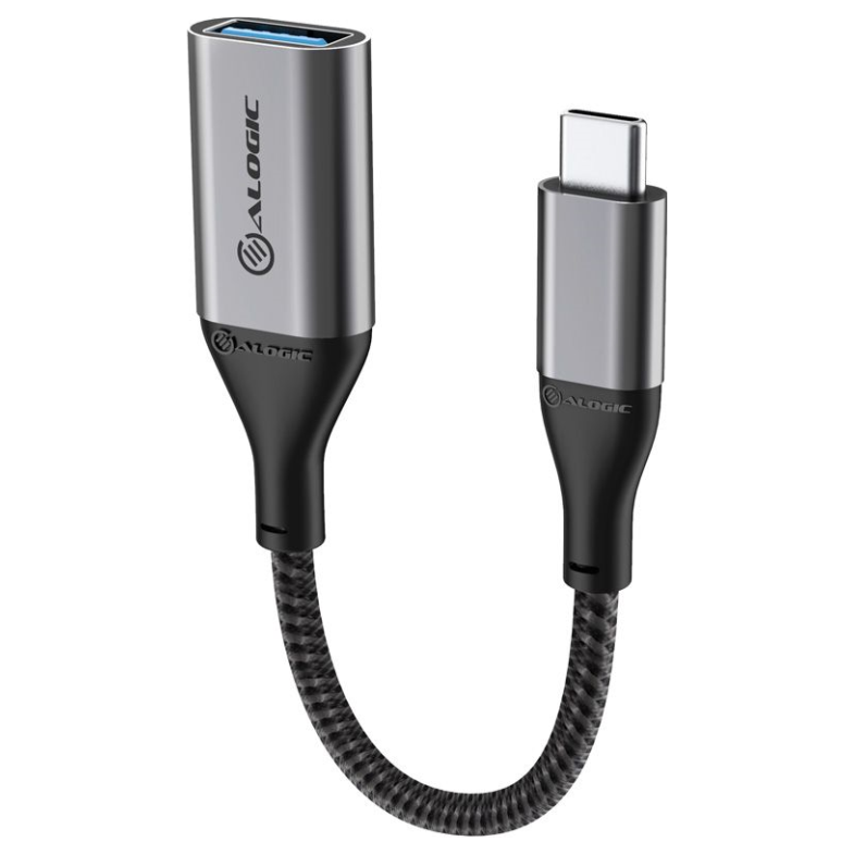 A large main feature product image of ALOGIC Super Ultra USB 3.1 USB Type-C To USB-A Adapter - Space Grey