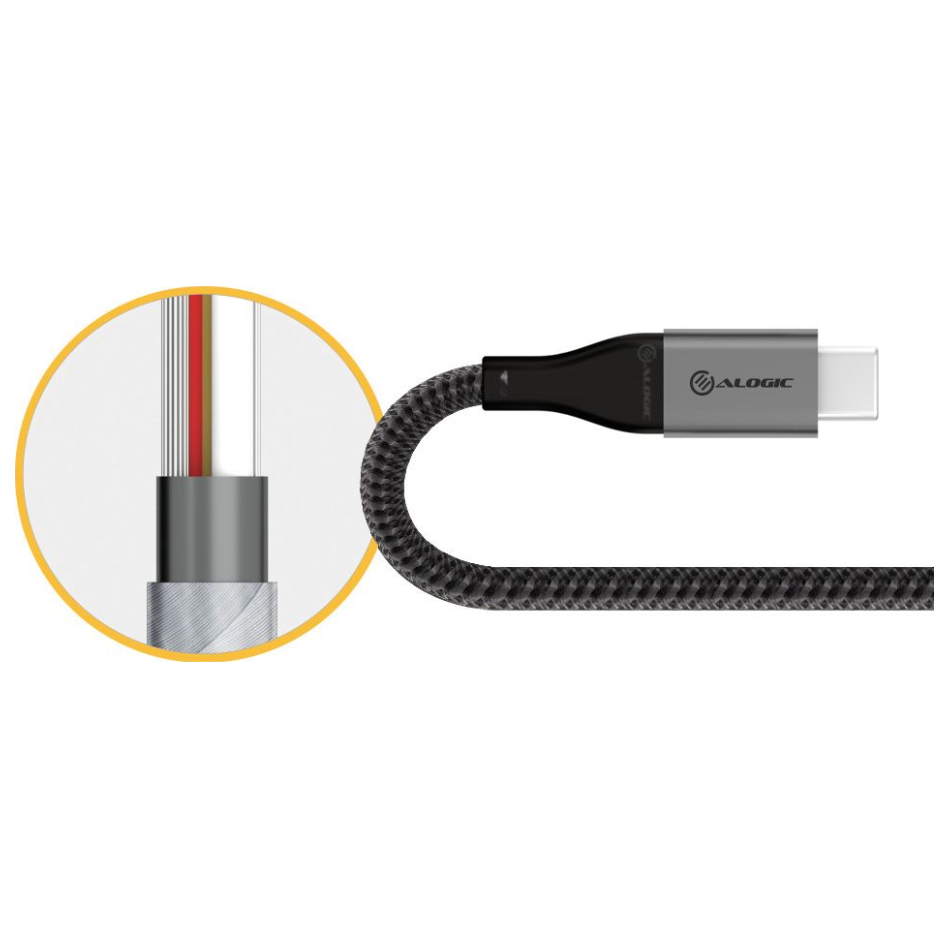 A large main feature product image of ALOGIC Super Ultra USB 3.1 USB Type-C To USB-A Adapter - Space Grey