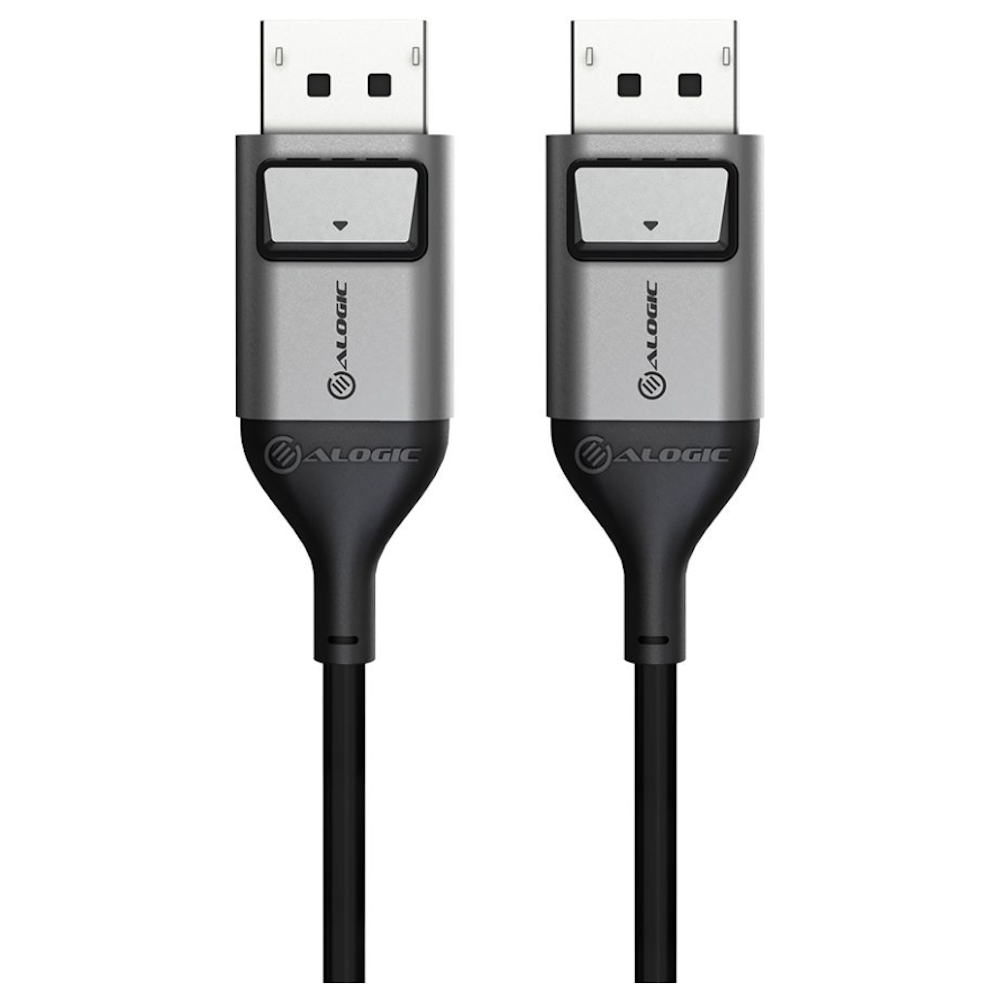 A large main feature product image of ALOGIC Ultra 8K DisplayPort to DisplayPort V1.4 Cable - 1m