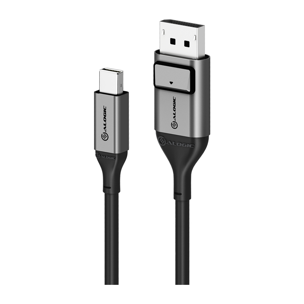 A large main feature product image of ALOGIC Ultra 8K Mini DisplayPort to DisplayPort V1.4 Cable - 1m