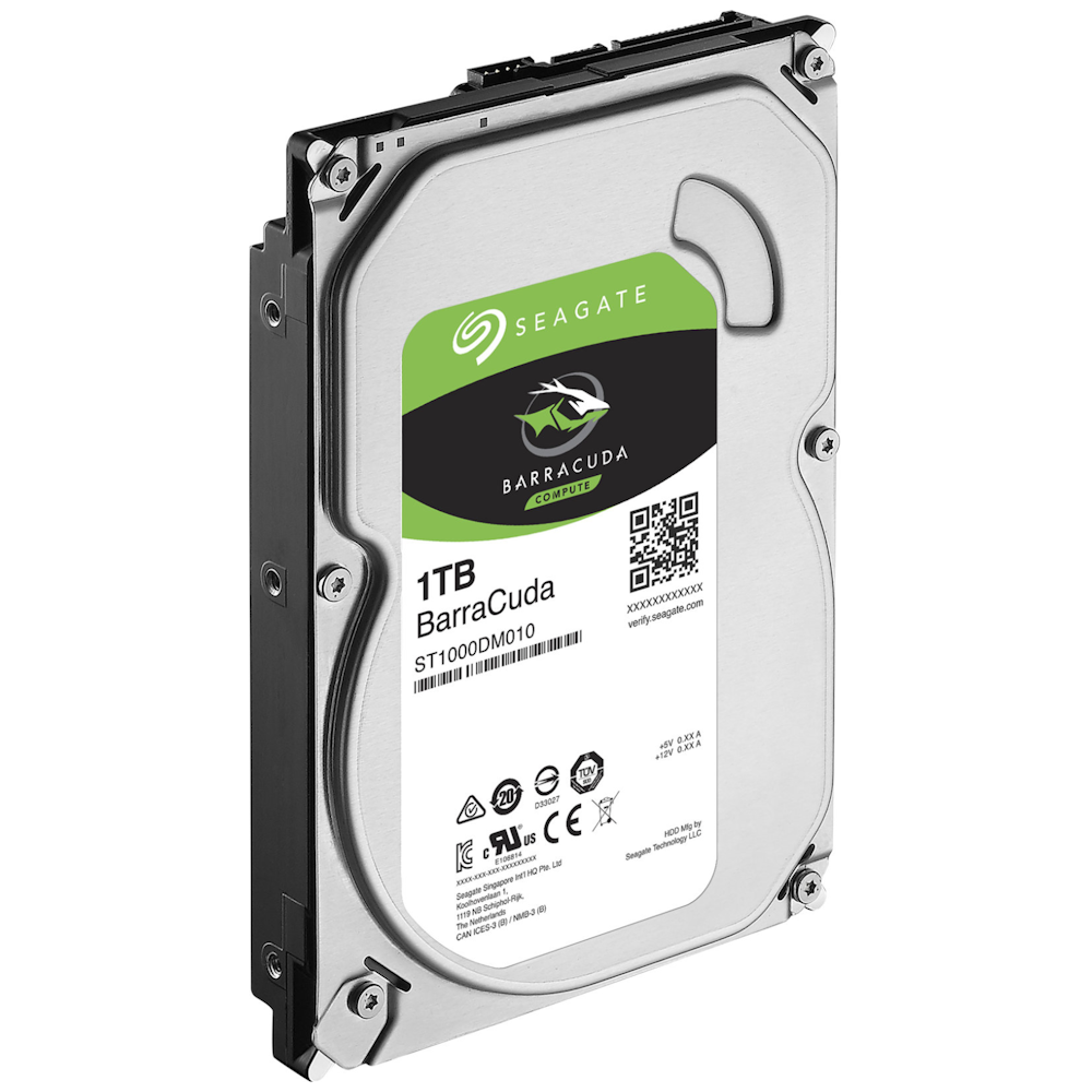 A large main feature product image of Seagate BarraCuda ST1000DM010 3.5" 1TB 64MB 7200RPM HDD
